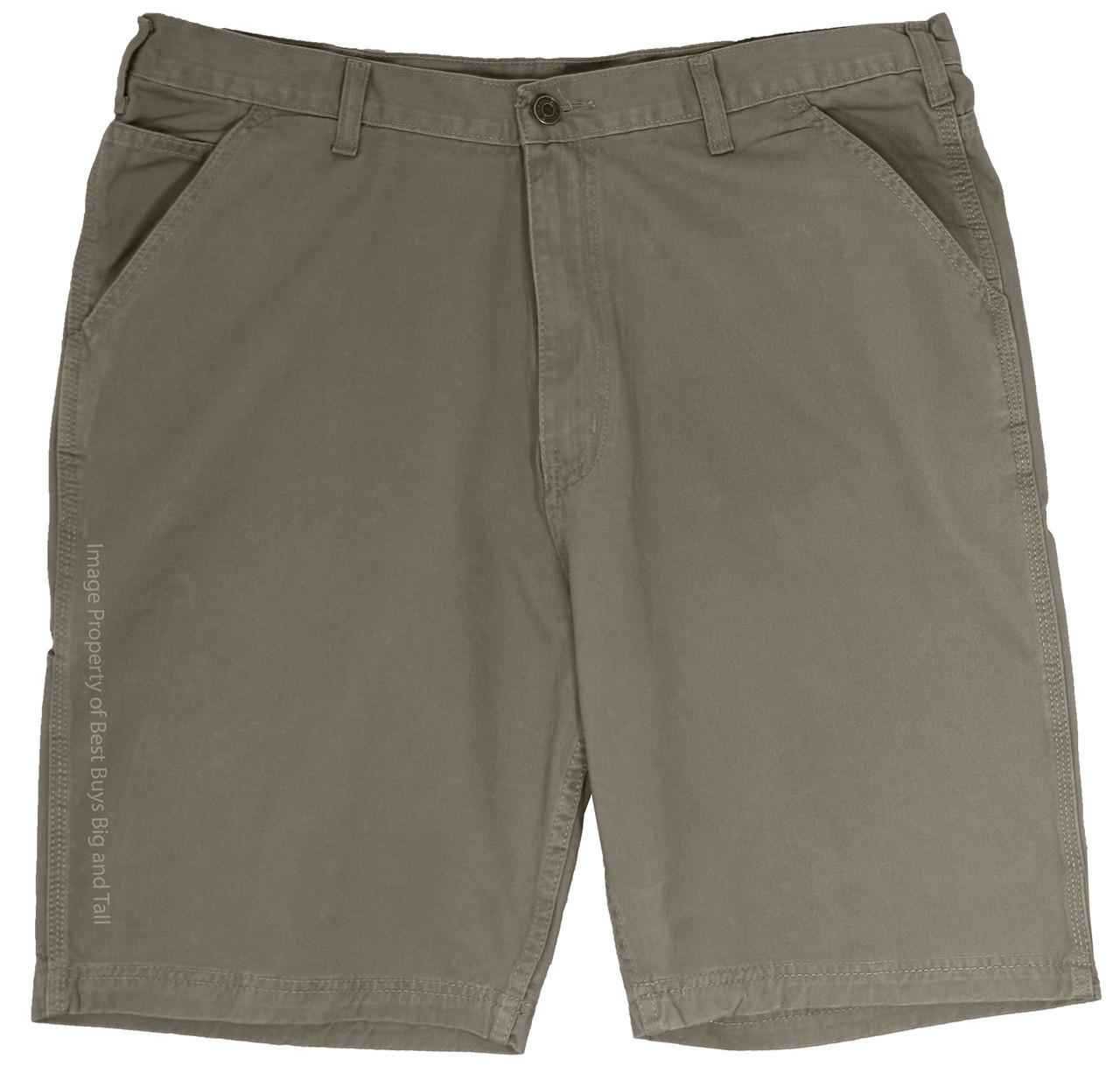 Tall Men's Work Shorts in Khaki Brown 