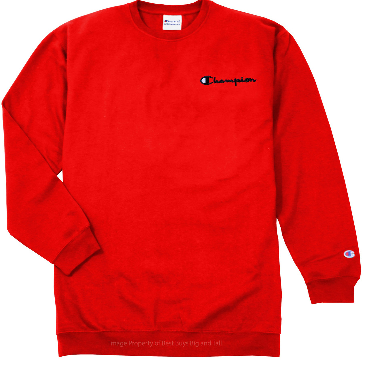 Red champion 2025 crewneck sweatshirt