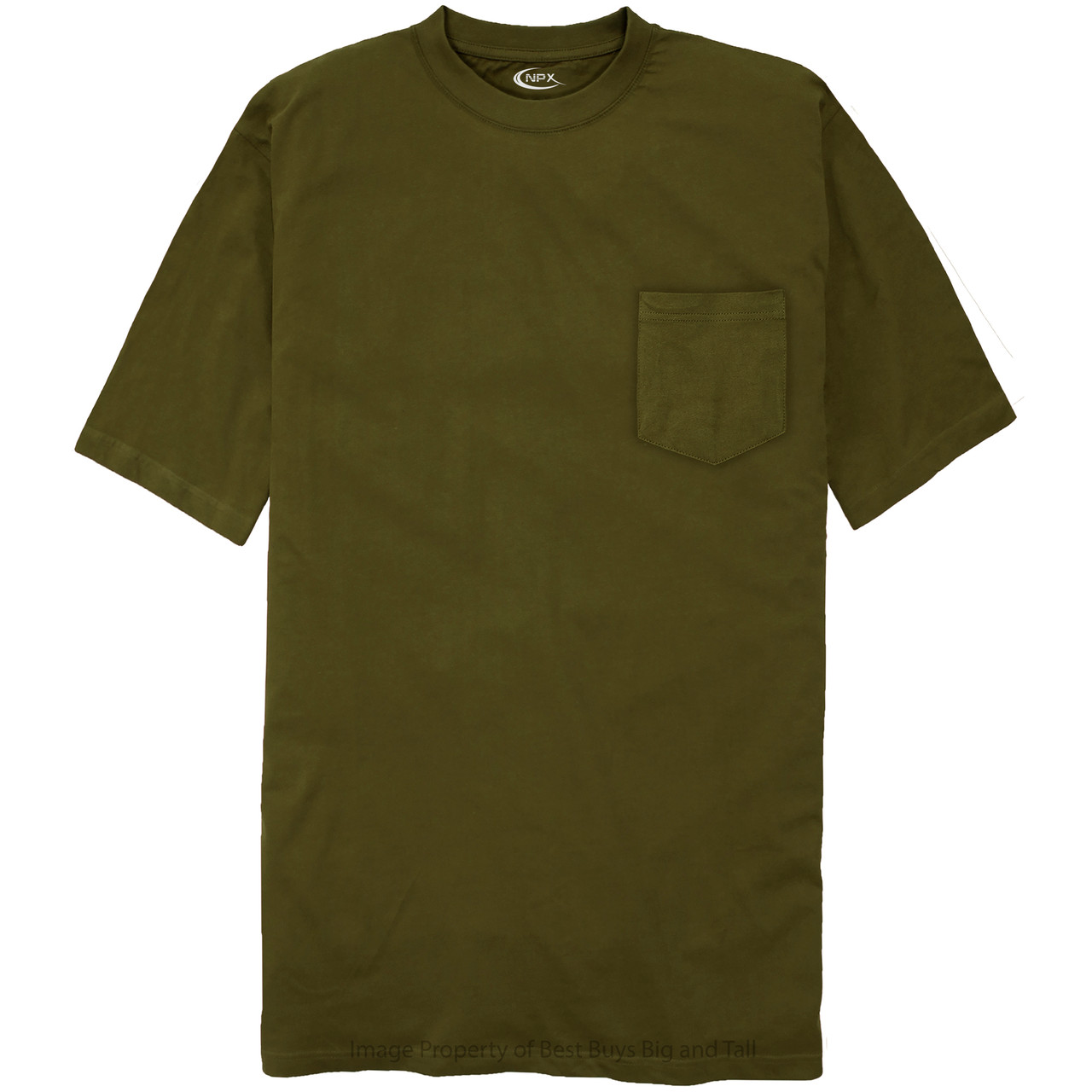 NewportXL Cotton Short Sleeve Pocket T-Shirt MILITARY GREEN #345C