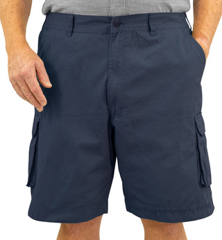 Big Men's Navy Twill Cargo Shorts by ROCXL