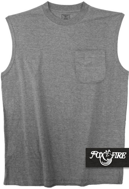 Gray Foxfire POCKET Muscle Tee