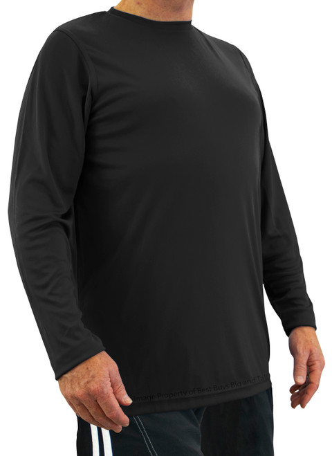 Black ROCXL Long Sleeve All-Sport Performance T-Shirt