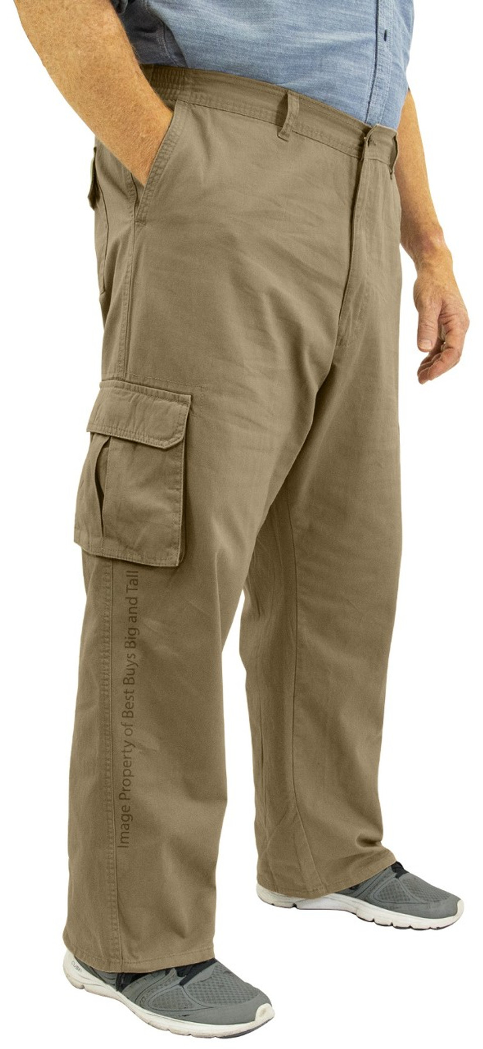 ROCXL Big and Tall Men's Black Cargo Pants