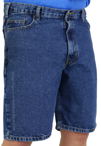 【RYOGON】DENIM BIG POCKET SHORTS ROCXL Big & Tall Men's 5-Pocket Denim Shorts.