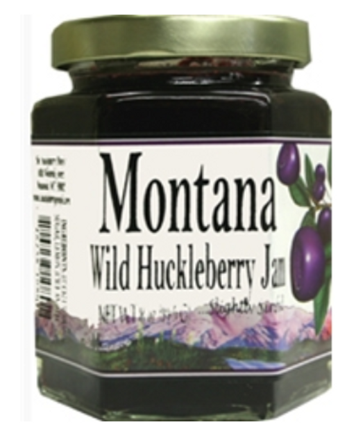 8oz. hexagon jar wild huckleberry jam