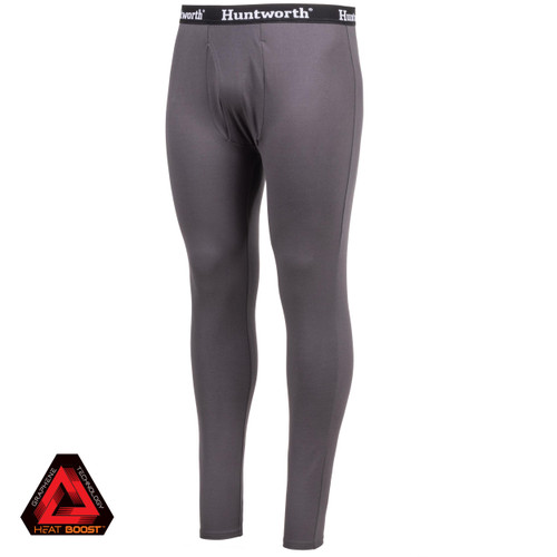 Men's Heat Boost base layer pants with tag-free waist band and non-chaffing flatlock seams