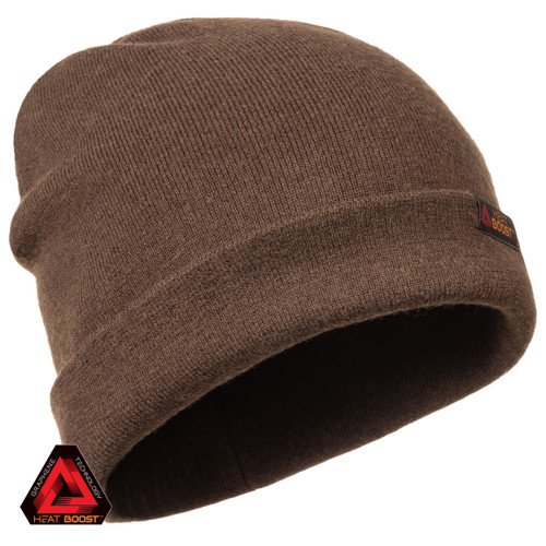 Men's  knit watch cap with Merino wool and Graphene technology yarn for the ultimate warmth