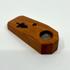 Cherry Burner pipe with Star and Tree design, oil-rubbed finish