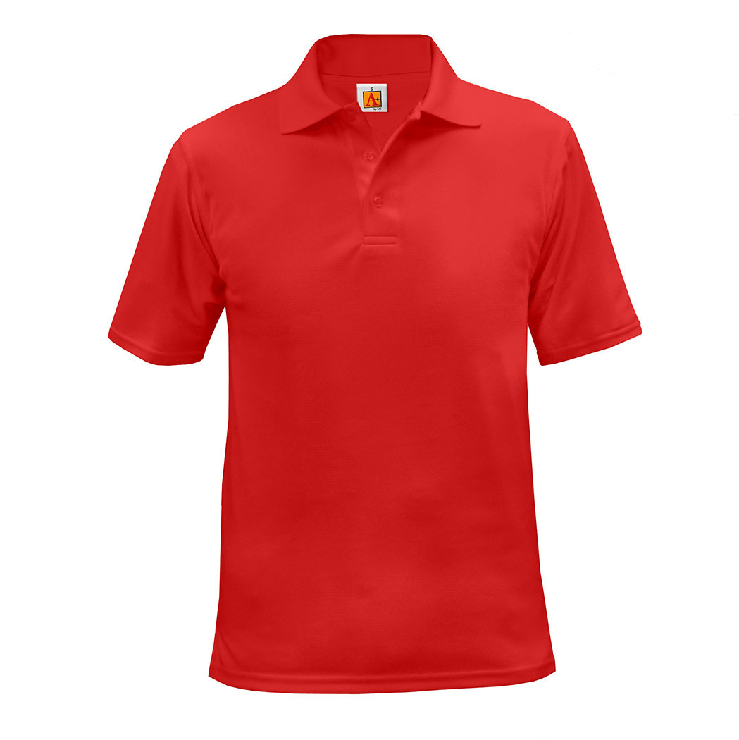 Unisex Pique Polo - Red - Academic Outfitters of Houston