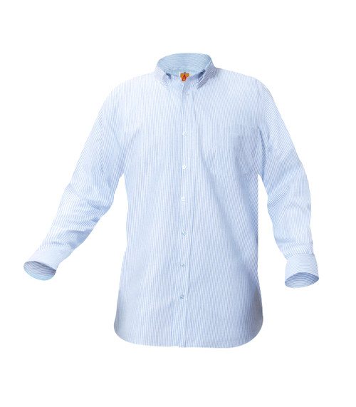 Blue Pin Strip Oxford Male Long Sleeve
