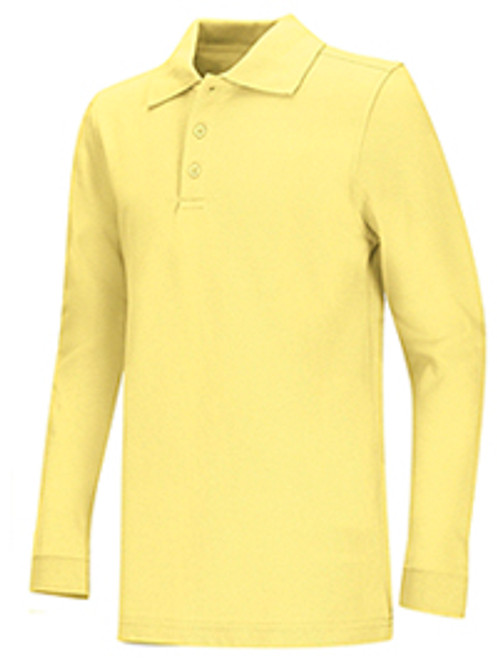 Unisex Polo Pique Long Sleeve - Yellow