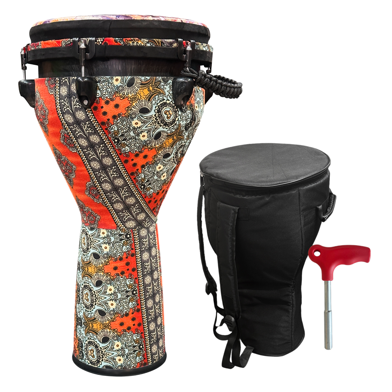 Pluto Orange Djembe Drum 12