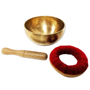 Hand Beaten 9" Singing Bowl w/Cushion and Striker