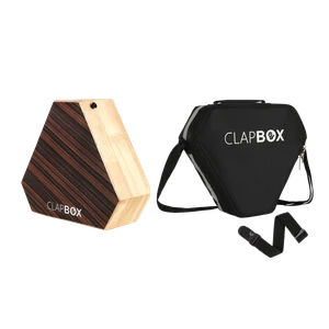 Clapbox Cajon drum Zebra Wood (H:20" W:12" L:12") - 3 Internal Snares with adjustable feature | Most Popular Cajon Online (Zebrawood, Travel) (CB200)