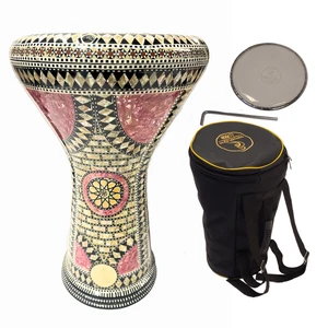 Gawharet El Fan White Pearl Pink Sapphire 17" Darbuka Doumbek (DAR030)