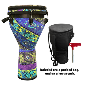 Pluto Purple Djembe Drum 12 Inch Head with Complimentary Djembe Bag and Allen Wrench (PLUDPU)