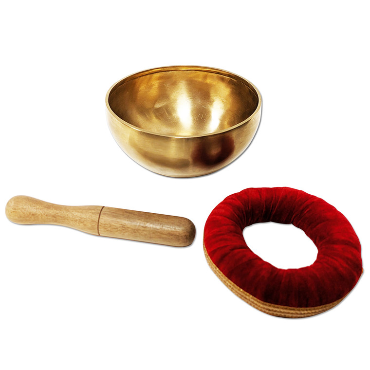 Hand Beaten 6" Singing Bowl w/Cushion and Striker