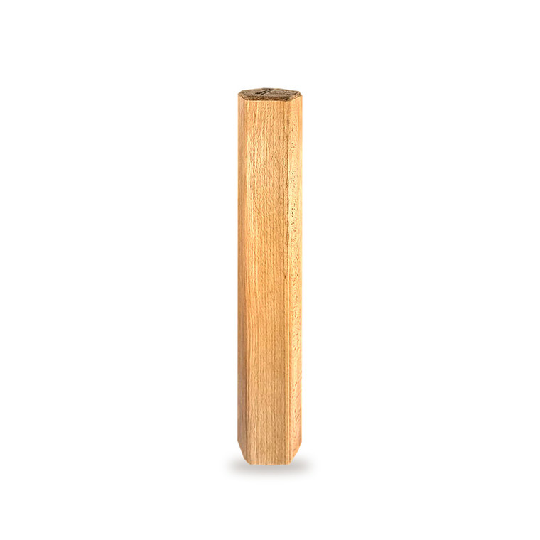 Large beech wood rain tower standing upright