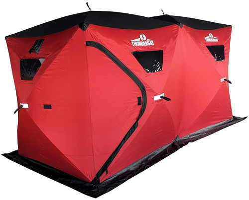THUNDERBAY Ice Cube Series Pop-Up Hub-Style Ice Fishing Shelter THUNDERBAY Ice Cube Series Pop-Up Hub-Style Ice Fishing Shelter