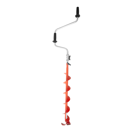 THUNDERBAY 4 Inch Hand Ice Auger W/Folding Handle&Dual-Curved Blades