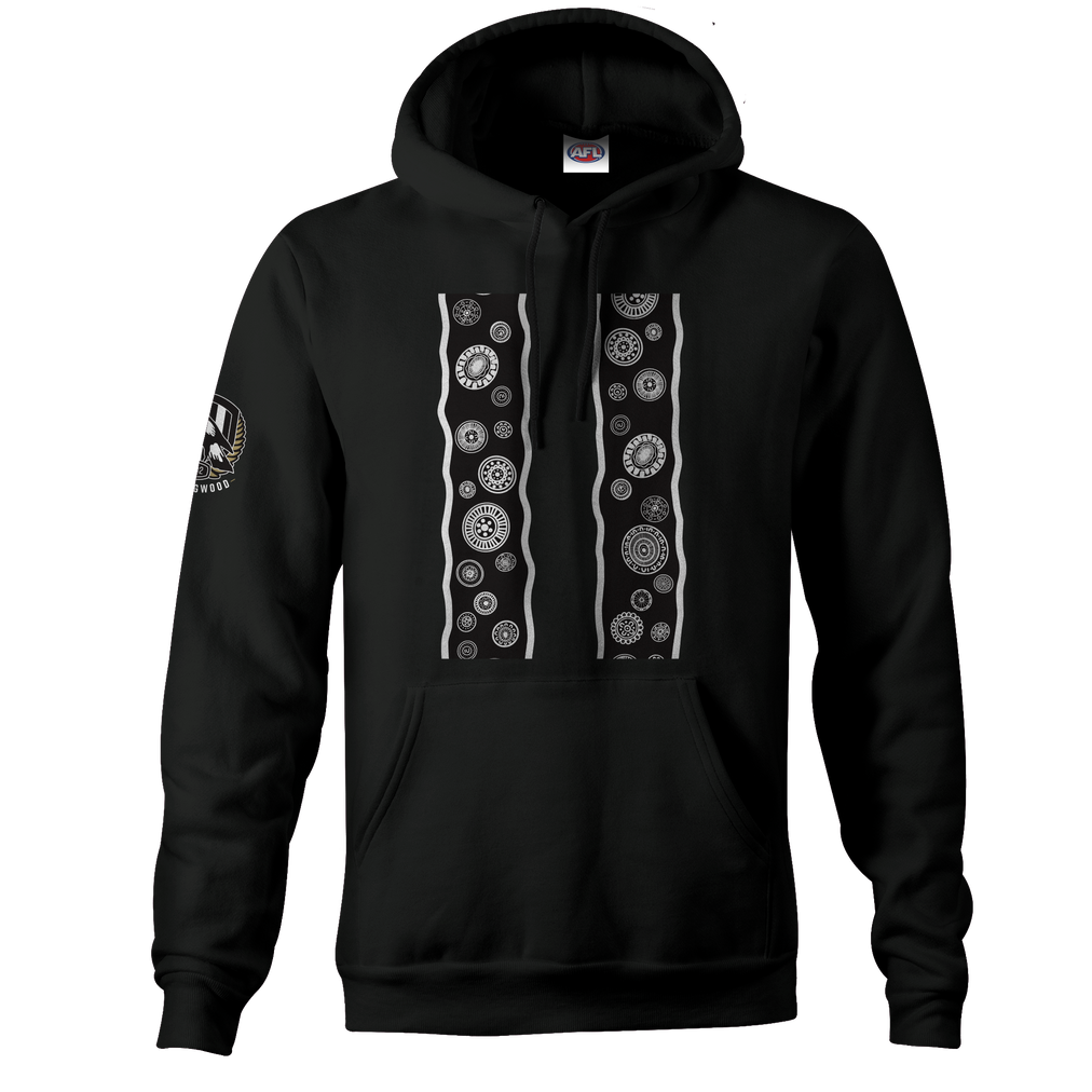 Collingwood Indigenous Hoodie Mens 2023 Black