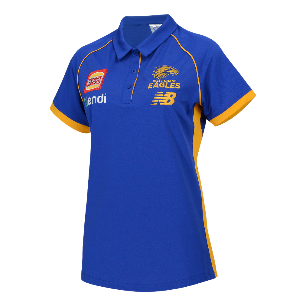 West Coast Eagles NB Royal Media Polo Womens 2024