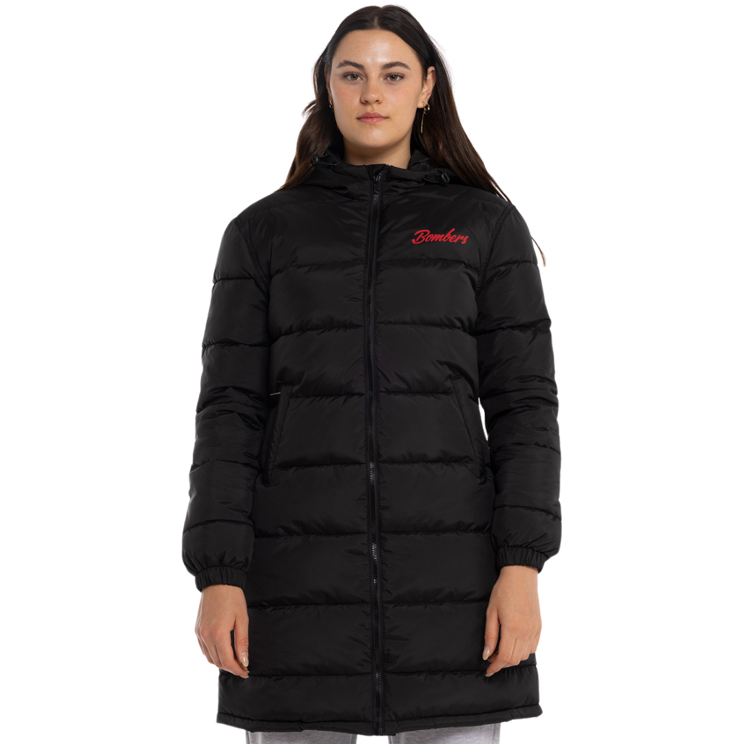 Essendon Longline Puffer Jacket Womens MCG Shop