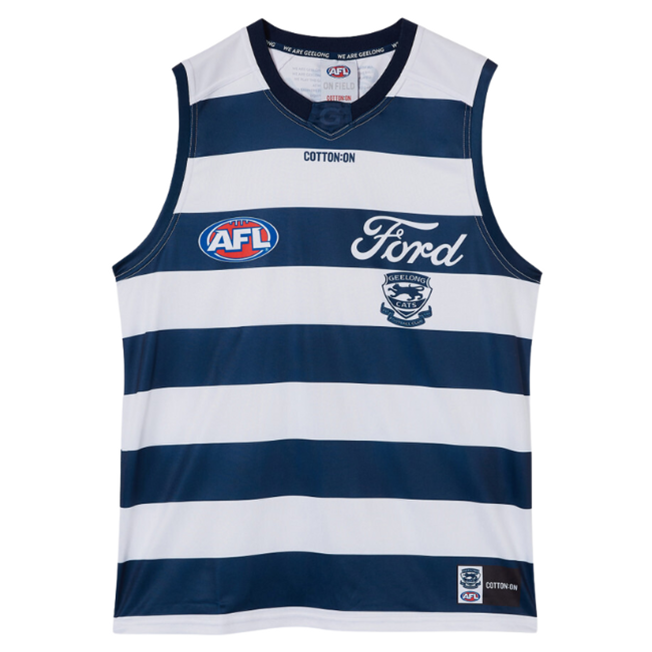 【海外XLサイズ】AFL ジーロング・キャッツ '24 ホームガーンジー Geelong Cats Cotton On Home Guernsey Mens 2024 - MCG Shop
