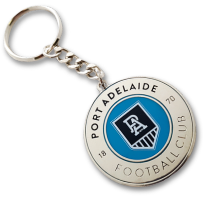 Port Adelaide Round Logo Keyring