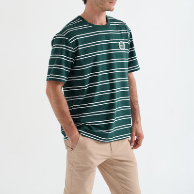 MCG Logo Stripe Tee Green