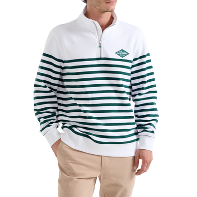 MCG 1/4 Zip Fleece Green Stripe