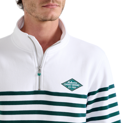 MCG 1/4 Zip Fleece Green Stripe