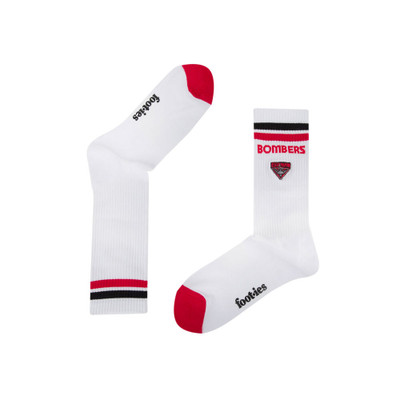 Essendon Mascot Sneaker 2 Pack Socks Size 5-10