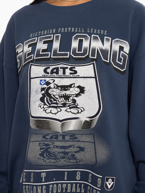 Geelong Cats Mitchell & Ness Shield Crew