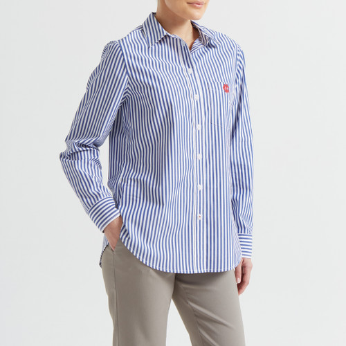 MCC Long Sleeve Shirt Womens Navy Stripe