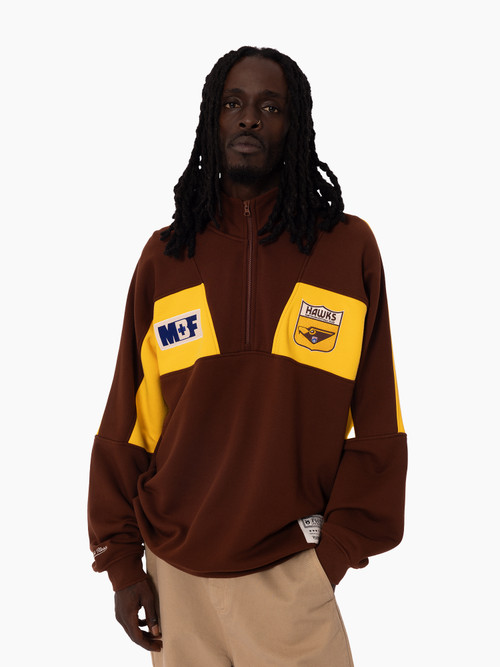 Hawthorn Mitchell & Ness Half Time Zip Crew