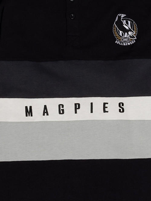 Collingwood Mens Panelled Rugby Top