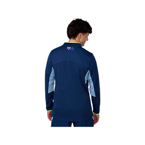 Cricket Australia 1/4 Zip Long Sleeve Training Top Night Sky