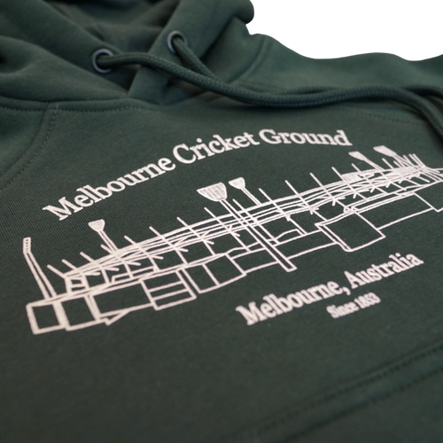 MCG Stadium Sketch Green Hoodie