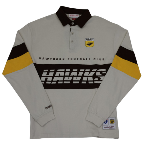 Hawthorn Mitchell & Ness Rugby Long Sleeve Polo