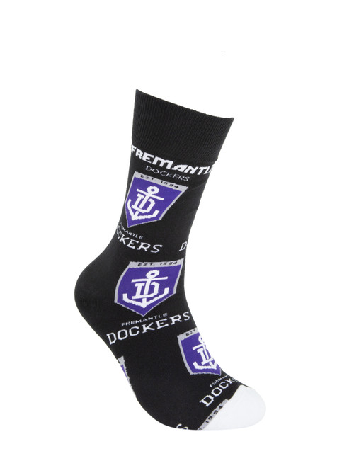 Fremantle Dockers Foot-ies Mascot Cotton Socks Size 8-13