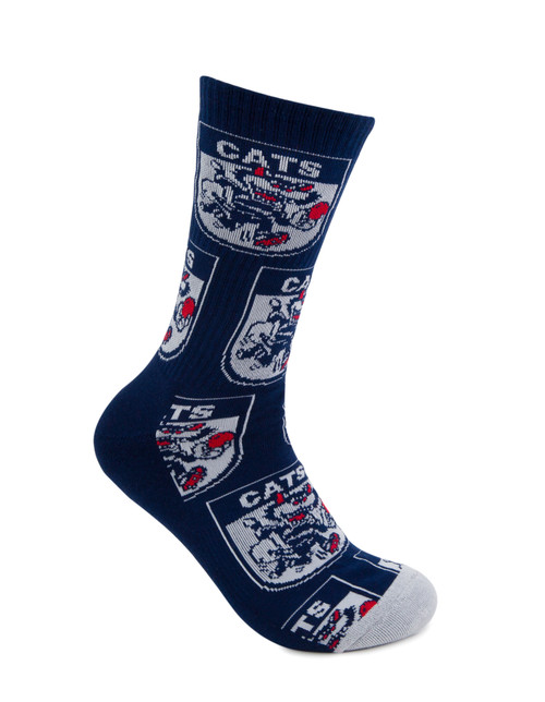 Geelong Cats Foot-ies Retro Sneaker 2 Pack Socks