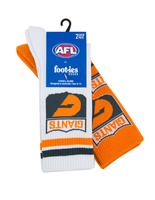 GWS Giants Foot-ies Retro Sneaker 2 Pack Socks