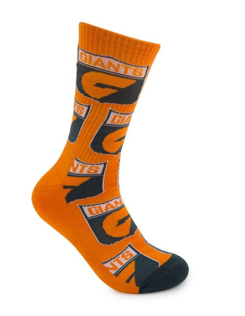 GWS Giants Foot-ies Retro Sneaker 2 Pack Socks
