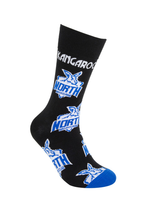 North Melbourne Foot-ies Mascot Cotton Socks Size 8-13