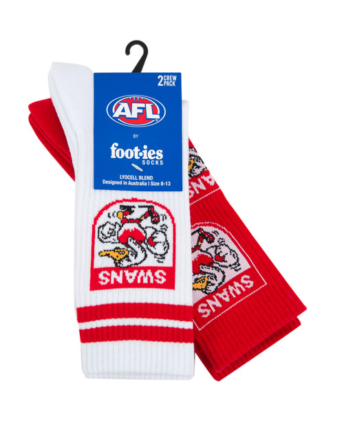 Sydney Swans Foot-ies Retro Sneaker 2 Pack Socks