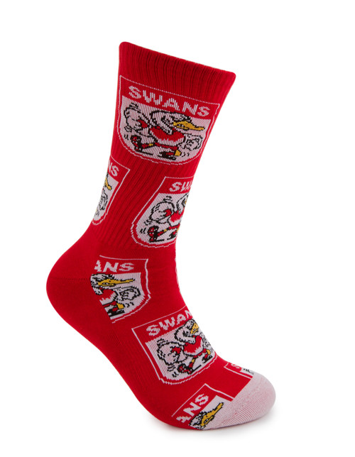 Sydney Swans Foot-ies Retro Sneaker 2 Pack Socks