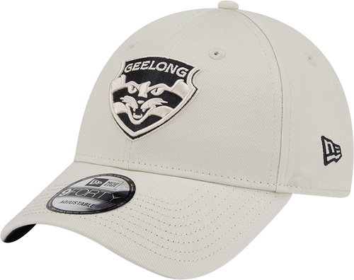 Geelong Cats New Era 9FORTY Stone & Black Cap
