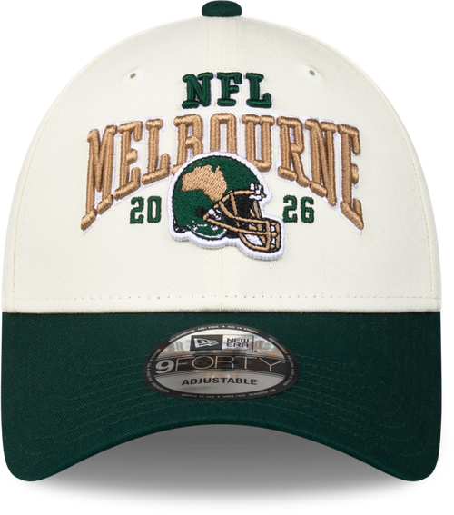 NFL Melbourne Game 2026 New Era 9FORTY Green Two Tone Cap