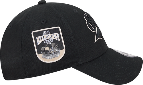 Los Angeles Rams New Era Melbourne Game 2026 9FORTY Black Script Cap